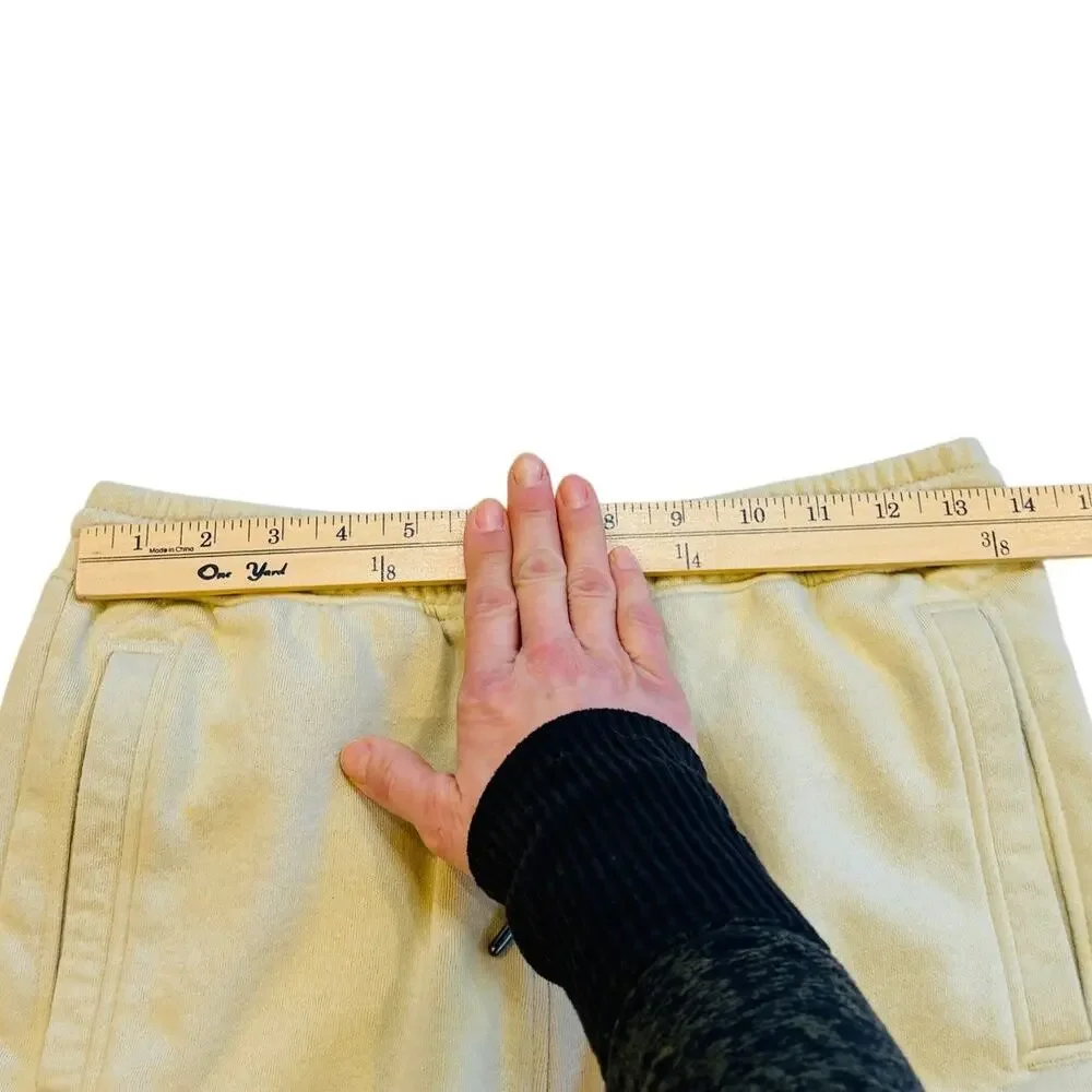 The North Face Sweatpants Mens Size Small Cream Core Jogger Fleece Lined Cuffed